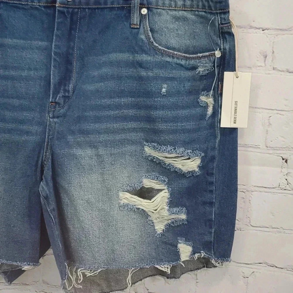 Blank NYC Ground Rules Denim Shorts Women’s Size 20W NWT - Picture 2 of 13